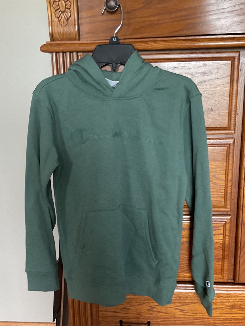 Champion kids Dark Green Pullover Hoodie